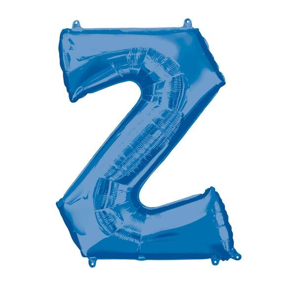 Anagram 33 in. Letter Z Shape Foil Balloon Blue 86472